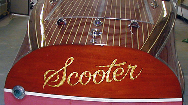 Scooter name on Chris-Craft.