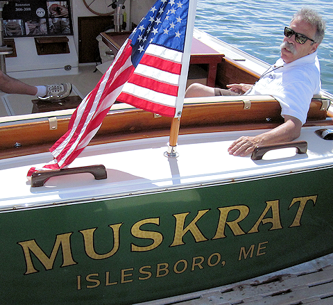 Muskrat Bill on the water.