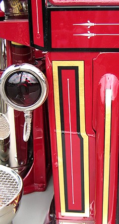 Rear corner of 1926 Maxim fire engine