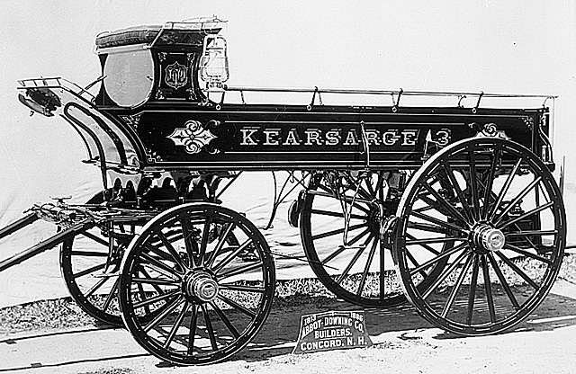 factory photo of Abbot & Downing hose wagon for Kearsarge Engine No. 3