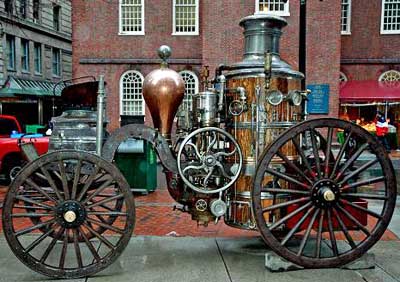 1870 Amoskeag steam fire engine cleaned up but not painted
