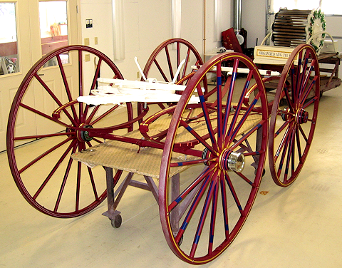 Fire Gold shop with 1850s Eagle Hose carriage restoration.